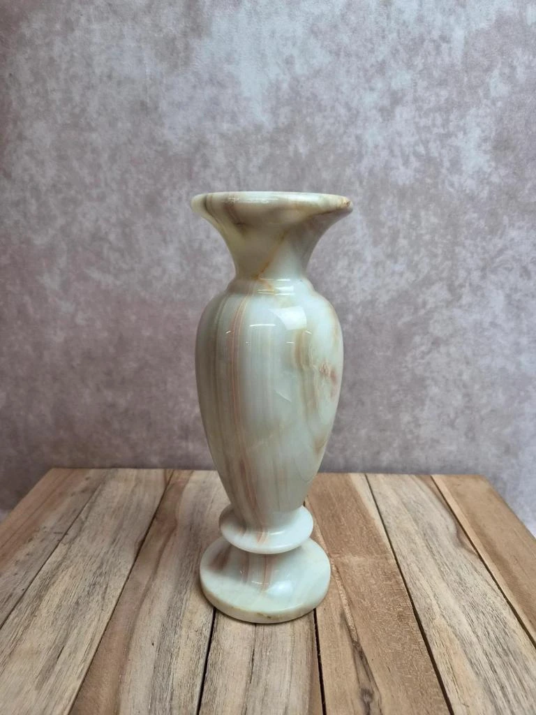 Vaso vintage em ônix natural – 23 cm – photo 2